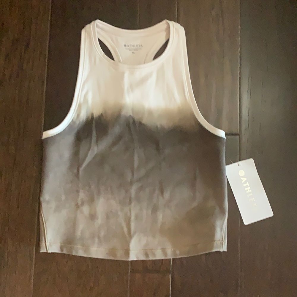 Athleta Shanti Watercolor Stripe Crop